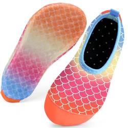 Kinder Badeschuhe Schwimmschuhe Wasserschuhe Mädchen Baby Strandschuhe Aquaschuhe Schnell Trocknend für Beach Pool(Yulin Rosa22/23) von WateLves