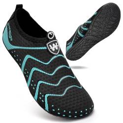 WateLves Badeschuhe Wasserschuhe Herren Damen Schwimmschuhe Strandschuhe Aquaschuhe Schnell Trocknend Breathable Surfschuhe Beach Pool Unisex（Technologie Blau 36/37） von WateLves