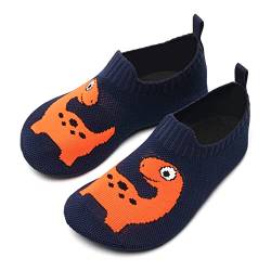 WateLves Hausschuhe Kinder Jungen Mädchen Slipper Rutschfeste Leichte Turnschläppchen Flexibe Atmungsaktive Barfuss Pantoffeln Kindergarten Unisex(KL.Orange 34/35 EU) von WateLves