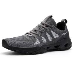 WateLves Laufschuhe Herren Damen Turnschuhe Atmungsaktiv Sportschuhe Leichtgewichts rutschfeste Walkingschuhe (101 grau, 39EU) von WateLves