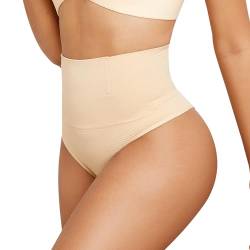 Waxden Bauchweg Unterhose Damen Miederhose Hohe Taille Nahtlos Stark Formend Bauch Weg Bauchkontrolle Unterwaesche Hip Lifting Body Shaper Miederslips Figurformende Tanga Unterwäsche von Waxden