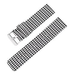 Universelles Armband, 12–22 mm, for Herren und Damen, in Bonbonfarben, gewebtes Nylon-Leinwand-Uhrenarmband, Ersatz, elegantes Schweißabsort-Armband ( Color : Type 1 silvery Clasp , Size : 22mm ) von WchsTUmpxN