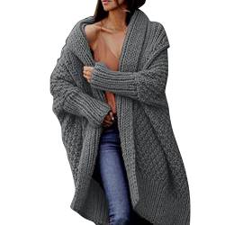 Winterjacke Damen, Damen Strickjacke Winter Strickpullover Cardigan Vorne Offen Cover Up Hollow Out Sweater Jacke Blouses von Wdgfv