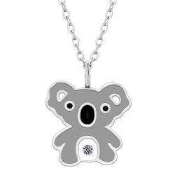 WeLoveSilver Silberne Halskette, Koala mit Kristall von WeLoveSilver