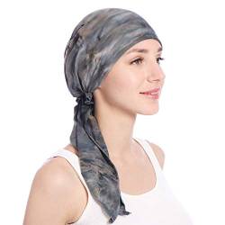 Damen Chemo Hut Kopftuch Pre Tied Ruffle Turban Kopfbedeckung für Krebs von WeMiao