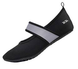 WeWee Die gesunden Allround-Barfußschuhe Damen - Vielseitig einsetzbare Minimalschuhe aus Neopren Wasserschuhe, Strandschuhe Badeschuhe, Grau, 38/39 EU(Herstellergröße: L) von WeWee