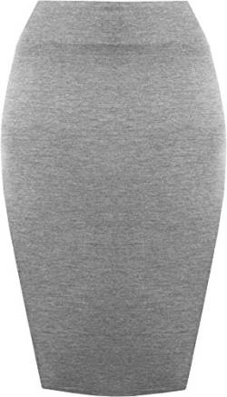 WearAll - Damen Body elastisch Langarm Bodysuit Top - Grau - 36-38 von WearAll