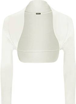 WearAll - Damen Bolero Langarm Top - Creme - 40-42 von WearAll