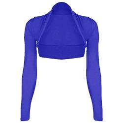 WearAll - Damen Bolero Langarm Top - Königsblau - 36-38 von WearAll