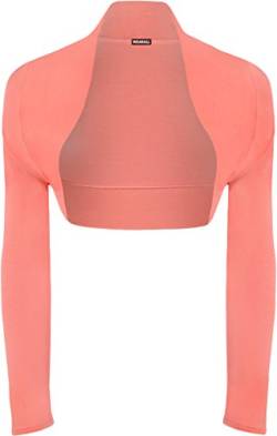 WearAll - Damen Bolero Langarm Top - Koralle - 40-42 von WearAll