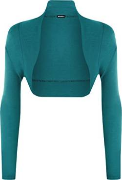 WearAll - Damen Bolero Langarm Top - Teal - 40-42 von WearAll