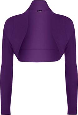 WearAll - Damen Bolero Langarm Top - Violett - 36-38 von WearAll