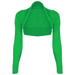 WearAll Damen Bolero-Strickjacke, langärmelig, Größen 34-40 Gr. 38-40, jade von WearAll