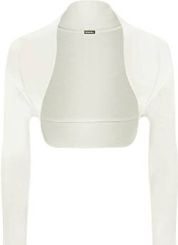 WearAll Damen Bolero-Strickjacke, langärmelig, Größen 34-40 Gr. 42-44, cremefarben von WearAll