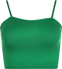 WearAll - Damen Camisole Träger Crop Bralet Vest Top - Jade - 36-38 von WearAll