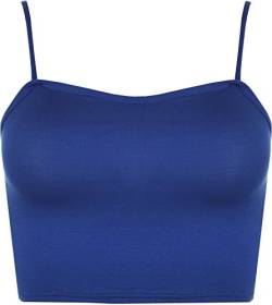 WearAll - Damen Camisole Träger Crop Bralet Vest Top - Königsblau - 40-42 von WearAll
