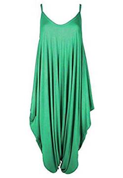 WearAll Damen Lagenlook Strappy Baggy Harem Jumpsuit Kleid Top Playsuit 40-54, jade, 38-40 von WearAll