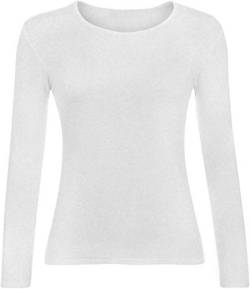 WearAll Damen Langarm-T-Shirt, Gr. 34-40, Weiß., XX-Large Plus von WearAll