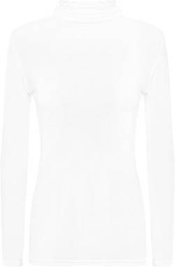 WearAll Damen Rollkragenpullover, langärmelig, Stretch, einfarbig, Gr. 36-42 Gr. 50-52, weiß von WearAll