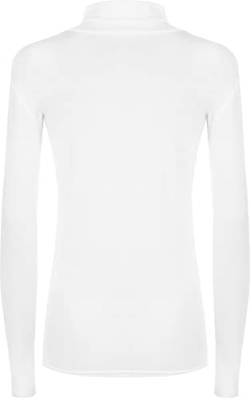 WearAll Damen-Rollkragenpullover, langärmelig, dehnbar, einfarbig, Größe 36 bis 42 Gr. 46-48, Weiß. von WearAll