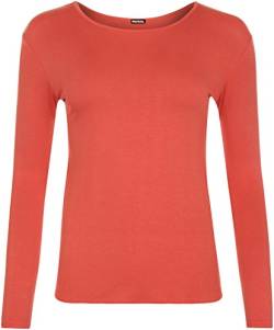 WearAll - Damen T-Shirt Langarm Top - Koralle - 40-42 von WearAll