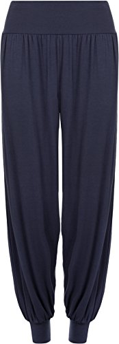 WearAll - Damen Übergröße Harem Hose Lange Länge elastisch - Marineblau - 48-50 von WearAll