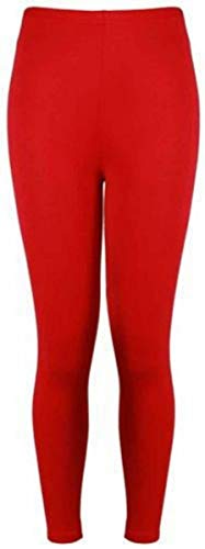 WearAll - Damen Übergröße Lange Leggings - Rot - 52 bis 54 von WearAll
