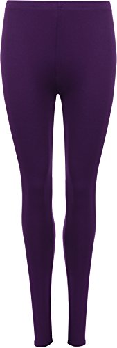 WearAll - Damen Übergröße Lange Leggings - Violett - 44 bis 46 von WearAll