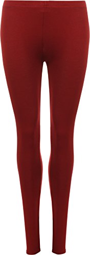 WearAll - Damen Übergröße Lange Leggings - Wein - 52 bis 54 von WearAll