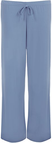 WearAll - Damen Übergröße Palazzo Hose - Blau - 48 von WearAll