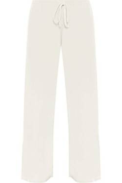 WearAll - Damen Übergröße Palazzo Hose - Crème - 48 von WearAll