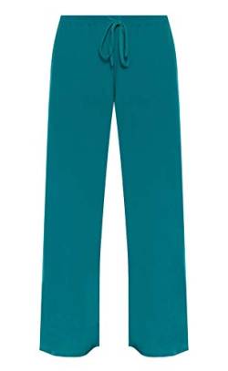 WearAll - Damen Übergröße Palazzo Hose - Teal - 46 von WearAll