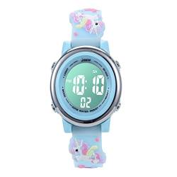 Kinder Uhr Mädchen,Armbanduhr für Kinder Jungen und Mädchen,30M wasserdichte Analog Quarzuhr, 3D Cute Cartoon Uhr,Digitale Kinderuhr,Teaching Handgelenk Uhren mit Silikon Armband,Kids Watch von Weayege