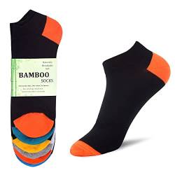 WeciBor Bambus-Sneakersocken Atmungsaktiv gegen Schweißfüße Super Weich Unisex Socken 6 Paar, Größe 43-46 von WeciBor