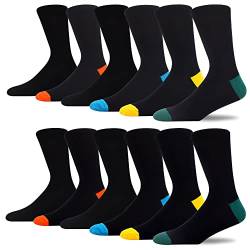 WeciBor Bambus-Socken Atmungsaktiv gegen Schweißfüße Unisex Socken 12 Paar, Größe 47-49 von WeciBor
