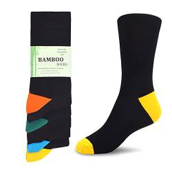 WeciBor Bambus-Socken Atmungsaktiv gegen Schweißfüße Unisex Socken 6 Paar, Größe 47-49 von WeciBor