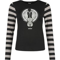 Wednesday - Gothic Langarmshirt - Music - S bis XXL - für Damen - Größe S - schwarz/grau  - EMP exklusives Merchandise! von Wednesday