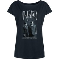 Wednesday Outcasts Are In Damen Loose-Shirt schwarz von Wednesday