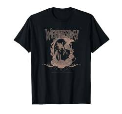 Wednesday Silhouettes Goth Distressed Portrait T-Shirt von Wednesday