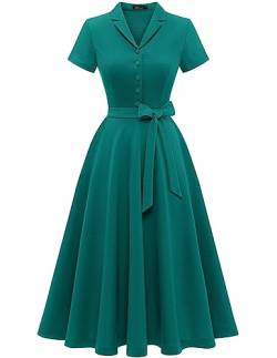 Wedtrend Abendkleid 50er Jahre Damen mit Ärmel Petticoat Kleid A Linie 50er Jahre Kleid Festlich Damen WTP30001 Turquoise XS von Wedtrend