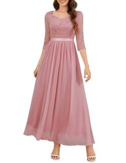 Wedtrend Abendkleid Damen Lang Abschlusskleid Hochzeitskleider für Damen Abendkleid Cocktailkleider WT0312 Blush M von Wedtrend