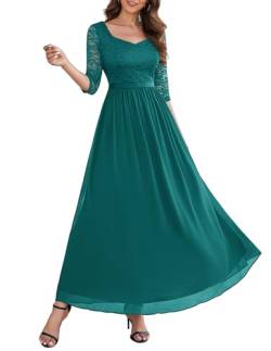 Wedtrend Abendkleid Damen Lang Sommerkleid Damen Elegant Cocktailkleider Damen Sommer Kleider Damen Sexy WT0312 PeacockGreen S von Wedtrend