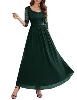 Wedtrend Abendkleid Maxikleid Hochzeitsgast Kleider Sommer Cocktailkleid Lang Damen Sommer Ballkleider WT0312 DarkGreen S von Wedtrend