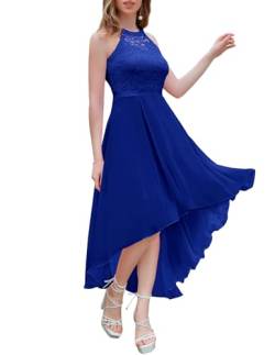 Wedtrend Abendkleider Große Größen Abendkleid Damen Kurz Blau Kleider Damen Festlich Elegant Chiffon Cocktailkleid mit Spitzen WT0204 Royalblue 2XL von Wedtrend