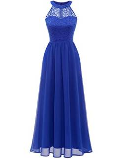 Wedtrend Abendkleider Lang Abschlussball Kleider Blau Neckholder Abendkleid Cocktailkleid Damen Elegant Rockabilly Kleider Damen WT0201 Royalblue 3XL von Wedtrend