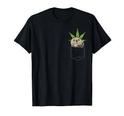 Sea Otter Smoking Weed Cannabis Blunt 420 THC Stoner Gift T-Shirt von Weed Clothes Cannabis Marijuana 420 Pot-head Gifts