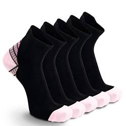 5 Paar Kompressionssocken Sportsocken Laufsocken für Herren & Damen Münner Leichtgewicht Kompressionsstrümpfe Funktionssocken Sneaker Socken (as3, Alpha, m, Regular, Regular, Rosa) von Weekend Peninsula