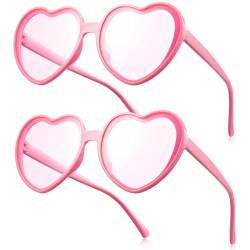 Weewooday Herzförmige Sonnenbrillen mit Rand Bunte Herzbrille Retro Brille in Herzform für Frauen Geburtstage Geschenke von Weewooday