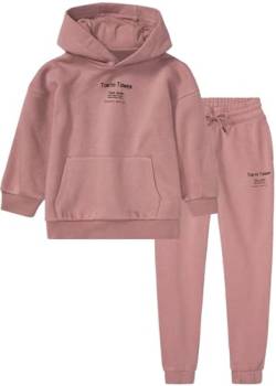 Kinder Trainingsanzug, weich und warm, Gr.98 - Gr.164 Hausanzug für Mädchen und Jungen, Geschenke für Kinder, 2-Teiliges Set aus Hoodie und Hose (Rosa, 122/128) von Weichers