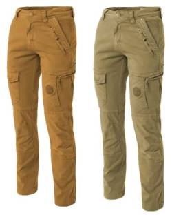 Stretch Herren Baumwolle Cargohose 290 g/m² Stoffdichte Arbeitshose lang Bundhose Montagehose Sicherheitshose Schutzhose Arbeitsschutzbekleidung verstärkten Nähte (Grau, W36/L33) von Weichers